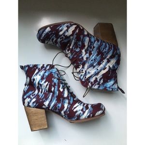 Rachel Comey printed fabric watercolor booties 7
